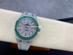 AMG Factory Audemars Piguet Royal Oak Selfwinding 15400 41mm Green Diamond Bezel Full Green White Diamond Steel Diamond Dial - Image 4