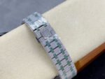 AMG Factory Audemars Piguet Royal Oak Selfwinding 15400 41mm Green Diamond Bezel Full Green White Diamond Steel Diamond Dial - Image 8