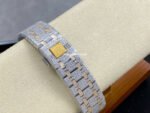 AMG Factory Audemars Piguet Royal Oak Selfwinding 15400 41mm Black Diamond Bezel Full White Diamond Gold Steel Diamond Baguette Dial - Image 7