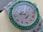 AMG Factory Audemars Piguet Royal Oak Selfwinding 15400 41mm Green Diamond Bezel Full Green White Diamond Steel Arabic Number Diamond Dial - Image 2