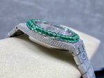AMG Factory Audemars Piguet Royal Oak Selfwinding 15400 41mm Green Diamond Bezel Full Green White Diamond Steel Arabic Number Diamond Dial - Image 6
