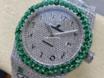 AMG Factory Audemars Piguet Royal Oak Selfwinding 15400 41mm Green Diamond Bezel Full Green White Diamond Steel Arabic Number Diamond Dial - Image 3