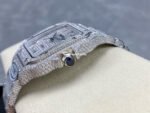 AMG Factory Cartier Full Diamond Santos 40mm Diamond Steel Arabic Number Diamond Dial - Image 6