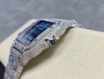 AMG Factory Cartier Full Diamond Santos 40mm Diamond Steel Roman Number Blue Dial - Image 6