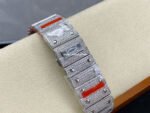 AMG Factory Cartier Full Diamond Santos 40mm Diamond Steel Roman Number Blue Dial - Image 8