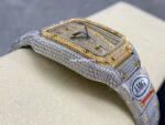 AMG Factory Cartier Full Diamond Santos 40mm Gold Diamond Steel Color Arabic Number Diamond Dial - Image 6