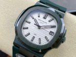 AMG Factory Customer Made Patek Philippe Nautilus PP5711 40mm Ceramics Dark Green Rubber Strap White Dial - Image 3