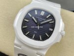 AMG Factory Customer Made Patek Philippe Nautilus PP5711 40mm Ceramics White Rubber Strap Grey Dial - Image 3