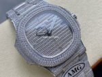 AMG Factory Patek Philippe Nautilus PP5711 40mm Small Diamond Bezel White Gold Diamond Baguette Diamond Silver Dial - Image 2