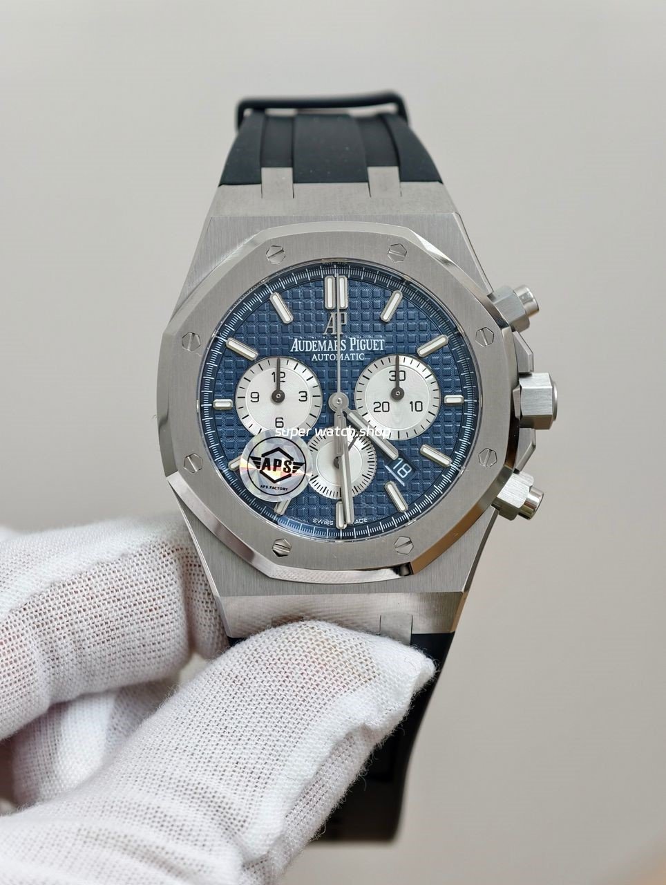 APS-Factory-Audemars-Piguet-Royal-Oak-Chronograph-26331ST.OO_.1220ST.01-41mm-Rubber-Strap-Blue-Dial-6.jpeg APS Factory Audemars Piguet Royal Oak Chronograph 26331ST.OO.1220ST.01 41mm Rubber Strap Blue Dial - Image 1