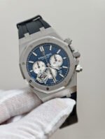 APS Factory Audemars Piguet Royal Oak Chronograph 26331ST.OO.1220ST.01 41mm Rubber Strap Blue Dial - Image 2