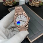 APS Factory Audemars Piguet Royal Oak Frosted Selfwinding 15454OR.GG.1259OR.01 37mm Full Frosted Rose Gold Dial Silver White Dial - Image 2