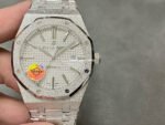 APS Factory Audemars Piguet Royal Oak Frosted Selfwinding 15410 41mm Full Frosted Steel White Dial