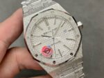 APS Factory Audemars Piguet Royal Oak Frosted Selfwinding 15410 41mm Full Frosted Steel White Dial - Image 2