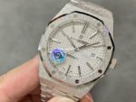 APS Factory Audemars Piguet Royal Oak Frosted Selfwinding 15410 41mm Full Frosted Steel White Dial - Image 3