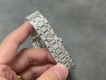 APS Factory Audemars Piguet Royal Oak Frosted Selfwinding 15410 41mm Full Frosted Steel White Dial - Image 8