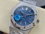 APS Factory Audemars Piguet Royal Oak Frosted Selfwinding 15410 41mm Full Frosted Steel Blue Dial - Image 3