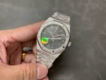 APS Factory Audemars Piguet Royal Oak Frosted Selfwinding 15410 41mm Full Frosted Steel Grey Dial - Image 5