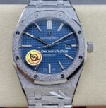 APS Factory Audemars Piguet Royal Oak Frosted Selfwinding 15410 41mm Full Frosted Steel Blue Dial