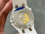 APS Factory Audemars Piguet Royal Oak Offshore Selfwinding 42mm 15707CB.OO.A010CA.01 White Ceramics Rubber Strap Silver Dial - Image 7