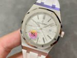 APS Factory Audemars Piguet Royal Oak Selfwinding 41mm 15400ST.OO.1220ST.04 Rubber Strap Silver Dial - Image 3