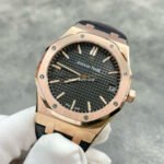 APS Factory Audemars Piguet Royal Oak Selfwinding 41mm 15500OR.OO.D002CR.01 Rose Gold Black Leather Black Dial - Image 3