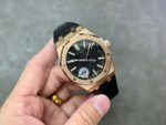 APS Factory Audemars Piguet Royal Oak Selfwinding 41mm 15510OR.OO.D002CR.02 Rose Gold Leather Black Dial - Image 4