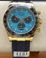 APS Factory Counterweight Rolex Daytona 126518LN Yellow Gold Oysterflex Tiffany Blue Dial