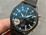 APS Factory IWC Pilot Chronograph Top Gun IW389001 44mm Ceramic Textile Strap Arabic Numerals Black Dial - Image 3