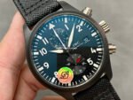 APS Factory IWC Pilot Chronograph Top Gun IW389001 44mm Ceramic Textile Strap Arabic Numerals Black Dial - Image 2