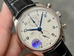 APS Factory IWC Portuguese Chronograph IW390302 42mm Steel Leather Strap Arabic Numerals Silver Dial - Image 2