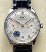APS Factory IWC Portuguese IW500704 42mm Leather Strap Silver Dial