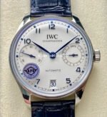 APS Factory IWC Portuguese IW501702 42mm Steel Leather Strap Silver Dial