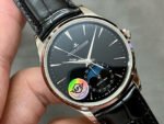 APS Factory Jaeger-LeCoultre Moon Phase Master Q1368471 39mm Steel Leather Strap Black Dial - Image 2