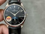 APS Factory Jaeger-LeCoultre Moon Phase Master Q1368471 39mm Steel Leather Strap Black Dial