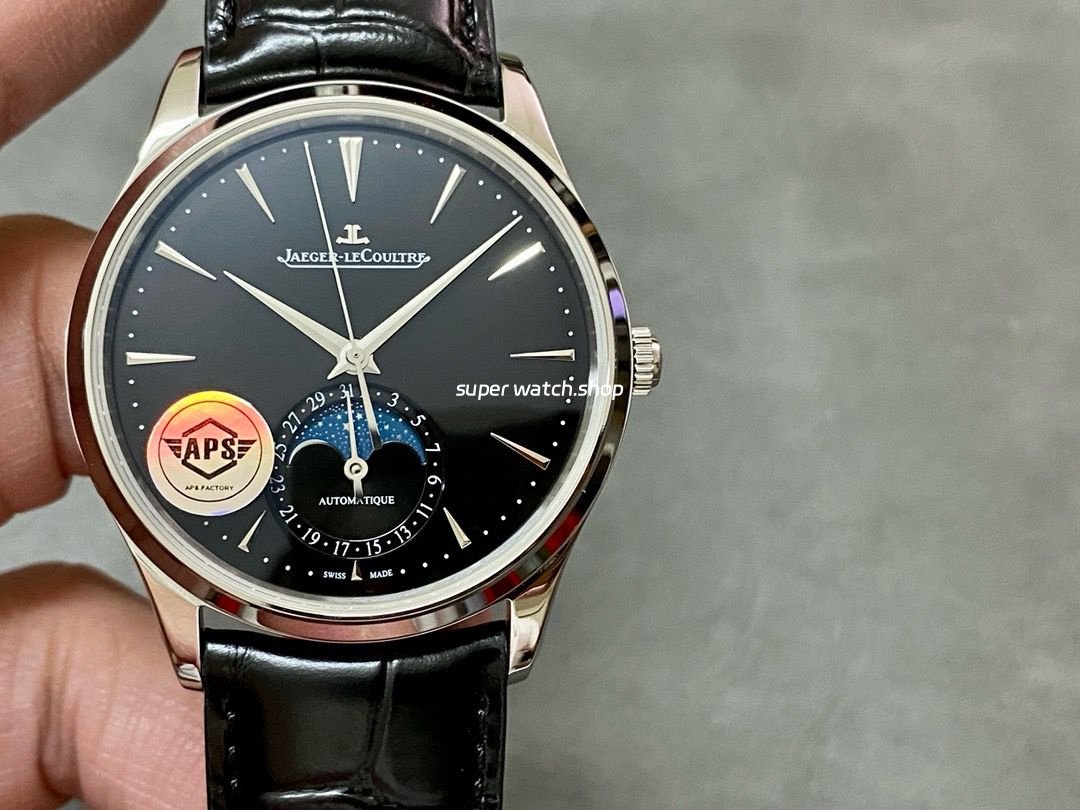 APS-Factory-Jaeger-LeCoultre-Moon-Phase-Master-Q1368471-39mm-Steel-Leather-Strap-Black-Dial-3.jpg APS Factory Jaeger-LeCoultre Moon Phase Master Q1368471 39mm Steel Leather Strap Black Dial - Image 1