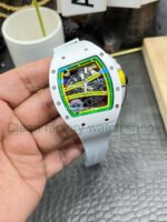 APS Factory Richard Mille RM 061-01 White Ceramic Yohan Blake Skeletonized Green Dial - Image 2
