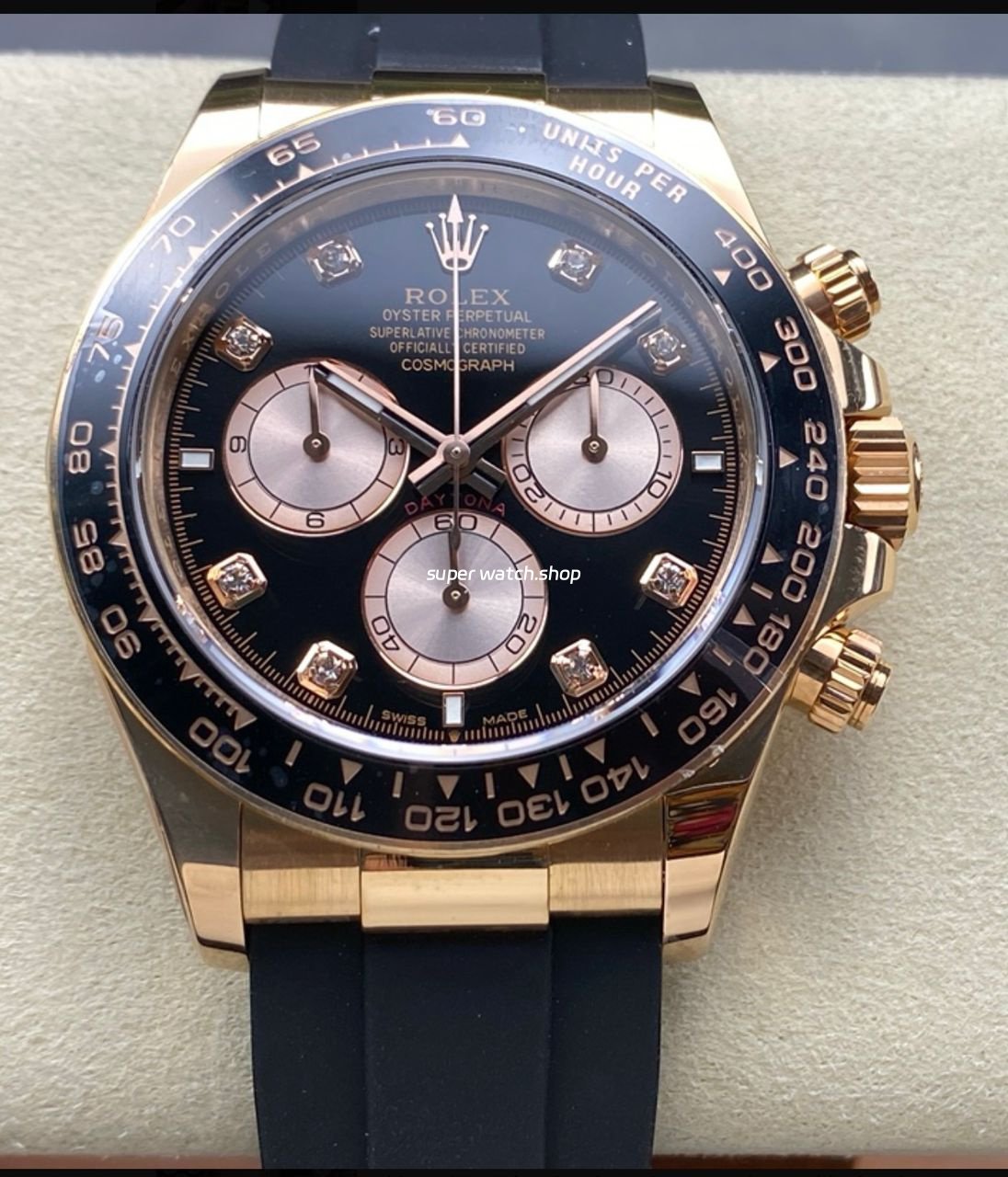 APS-Factory-counterweight-Rolex-Daytona-126-4.jpeg APS Factory counterweight Rolex Daytona 126515LN-0004 Rose Gold Oysterflex Diamond Black Dial - Image 1