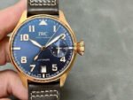 AZ Factory IWC Big Pilot IW500909 46mm Rose Gold Leather Strap Blue Arabic numerals Dial