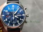 AZ Factory IWC Pilot Chronograph IW37714 41mm Arabic Numerals Blue Dial