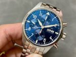 AZ Factory IWC Pilot Chronograph IW388102 41mm Full Steel Arabic Numerals Blue Dial - Image 3