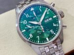 AZ Factory IWC Pilot Chronograph IW388103 41mm Full Steel Arabic Numerals Green Dial - Image 2