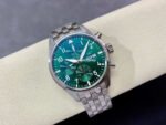 AZ Factory IWC Pilot Chronograph IW388103 41mm Full Steel Arabic Numerals Green Dial - Image 4