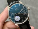 AZ Factory IWC Portuguese Automatic IW500703 42.3mm Steel Leather Strap Black Dial - Image 2