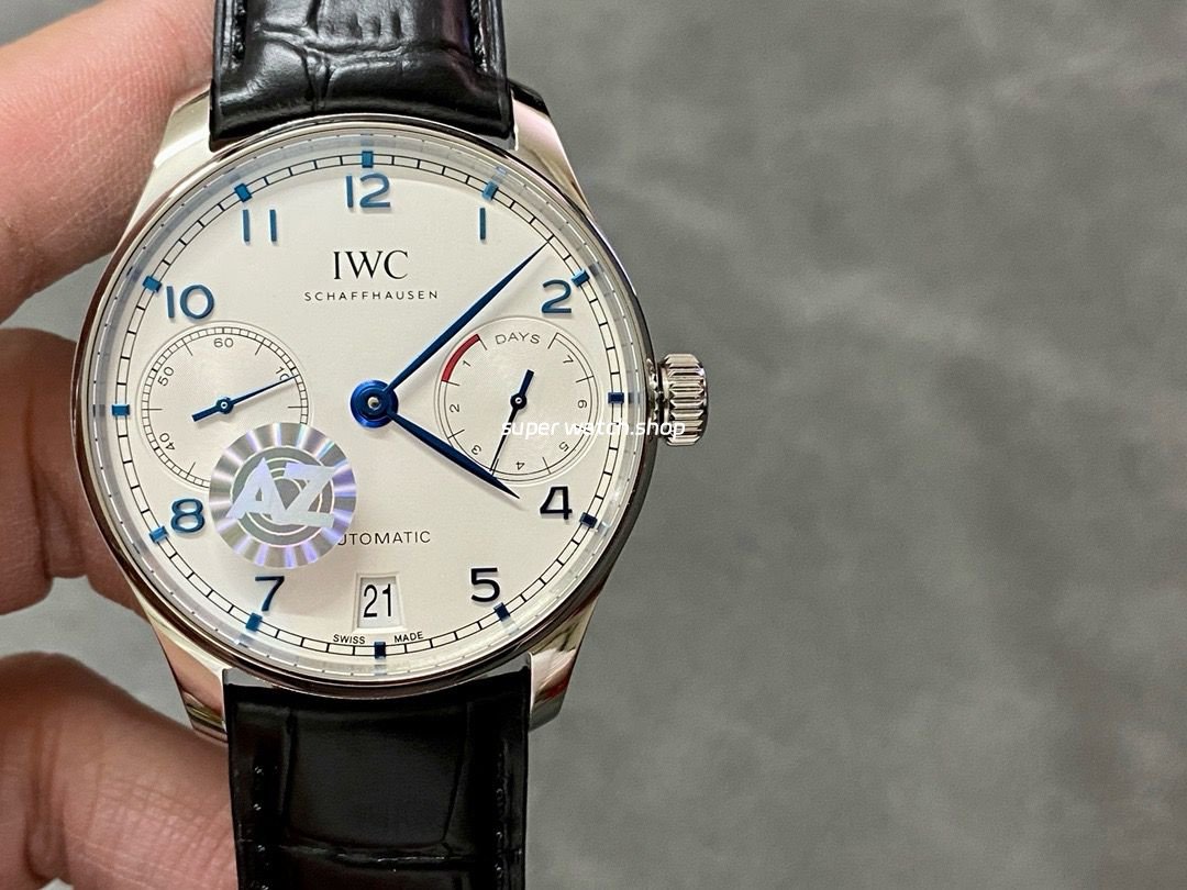 AZ-Factory-IWC-Portuguese-Automatic-IW500704-42.3mm-Steel-Leather-Strap-Blue-Arabic-Numerals-White-Dial-6.jpg AZ Factory IWC Portuguese Automatic IW500704 42.3mm Steel Leather Strap White Dial - Image 1