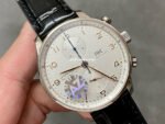 AZ Factory IWC Portuguese Chronograph IW371401 41mm Steel Leather Strap White Arabic Numerals Dial - Image 2