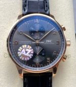 AZ Factory IWC Portuguese Chronograph IW371482 41mm Rose Gold Arabic Numerals Gery Dial