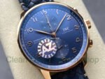 AZ Factory IWC Portuguese Chronograph IW371614 41mm Rose Gold Arabic Numerals Blue Dial - Image 2