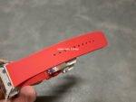 BBA Factory Richard Mille RM07 31.4mm Diamond&White Gold Red Rubber Strap Skeletonized Black Dial - Image 9
