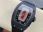 BBA Factory Richard Mille RM07 31.4mm Titanium&Carbon Fiber Black Rubber Strap Skeletonized Black Dial - Image 3